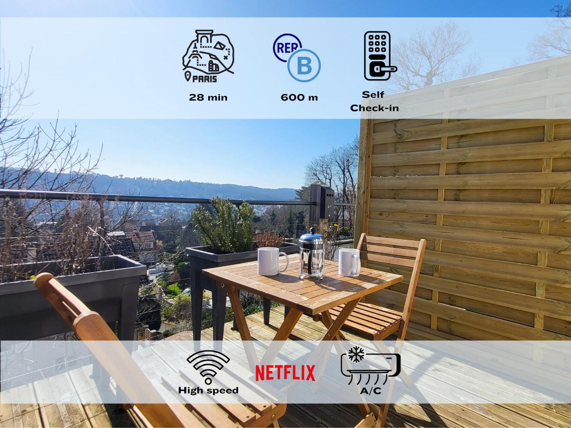 Le Bellevue - Beaux Appartements Avec Vue Splendide Palaiseau Exterior photo